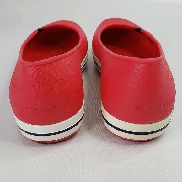 Crocs Crocband Citilane Dual Comfort Red Flats Slip On Shoes Women Size 9 - Picture 2 of 6